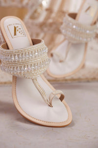 Ilina White Block Heels