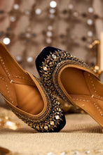 Load image into Gallery viewer, (Pre Order) Falak Navy Blue Juttis
