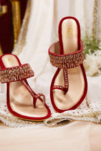 Load image into Gallery viewer, Zahra Red Block Heels